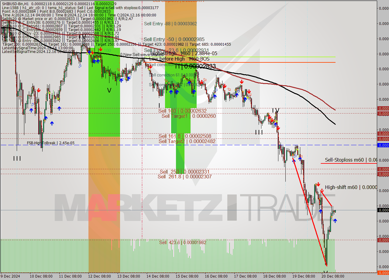 SHIBUSD-Bin MultiTimeframe analysis at date 2024.12.20 21:07