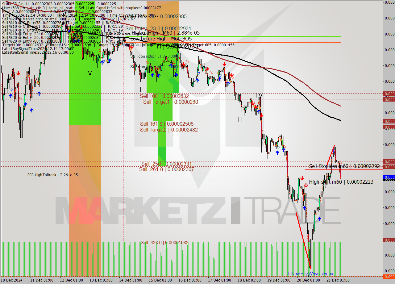 SHIBUSD-Bin MultiTimeframe analysis at date 2024.12.21 14:34