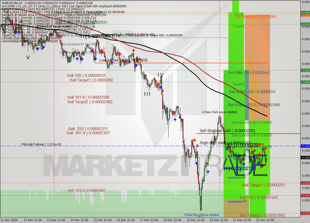 SHIBUSD-Bin MultiTimeframe analysis at date 2024.12.23 10:04