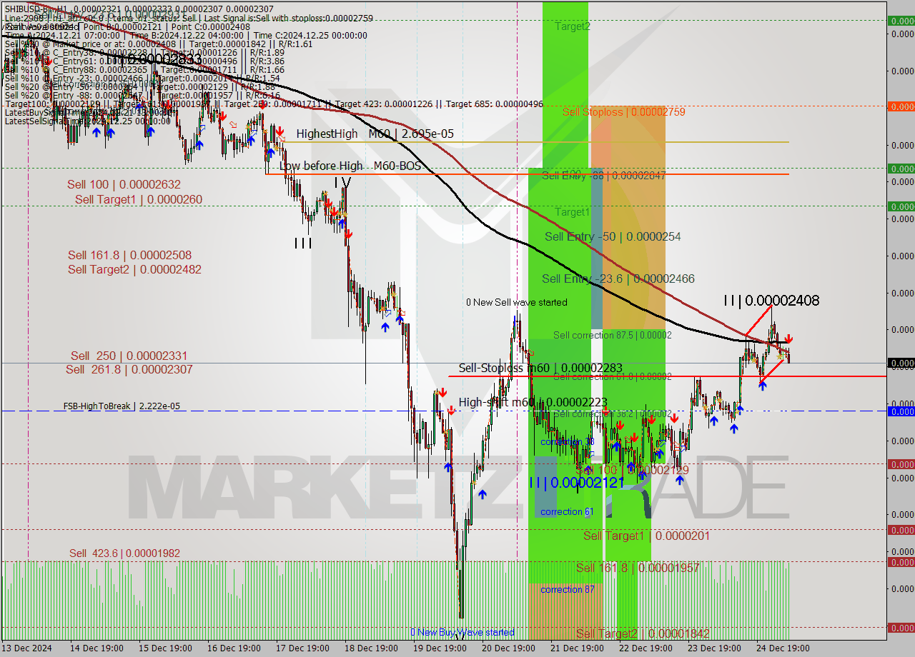 SHIBUSD-Bin MultiTimeframe analysis at date 2024.12.25 08:59
