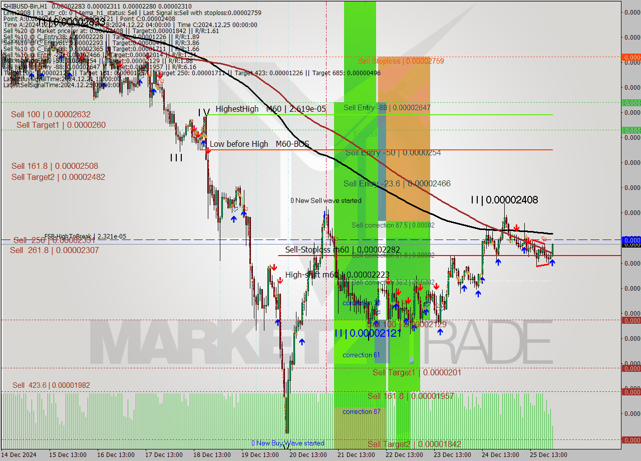 SHIBUSD-Bin MultiTimeframe analysis at date 2024.12.26 02:04