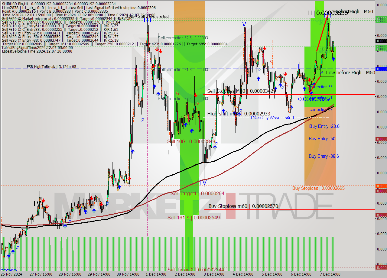 SHIBUSD-Bin MultiTimeframe analysis at date 2024.12.08 03:22