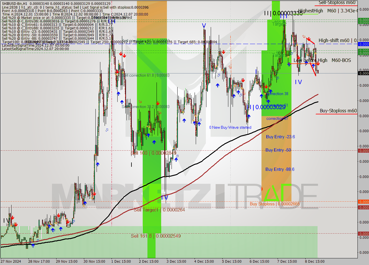 SHIBUSD-Bin MultiTimeframe analysis at date 2024.12.09 04:00
