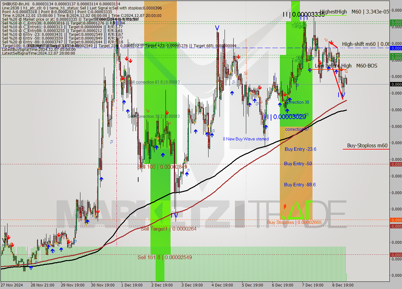 SHIBUSD-Bin MultiTimeframe analysis at date 2024.12.09 08:10