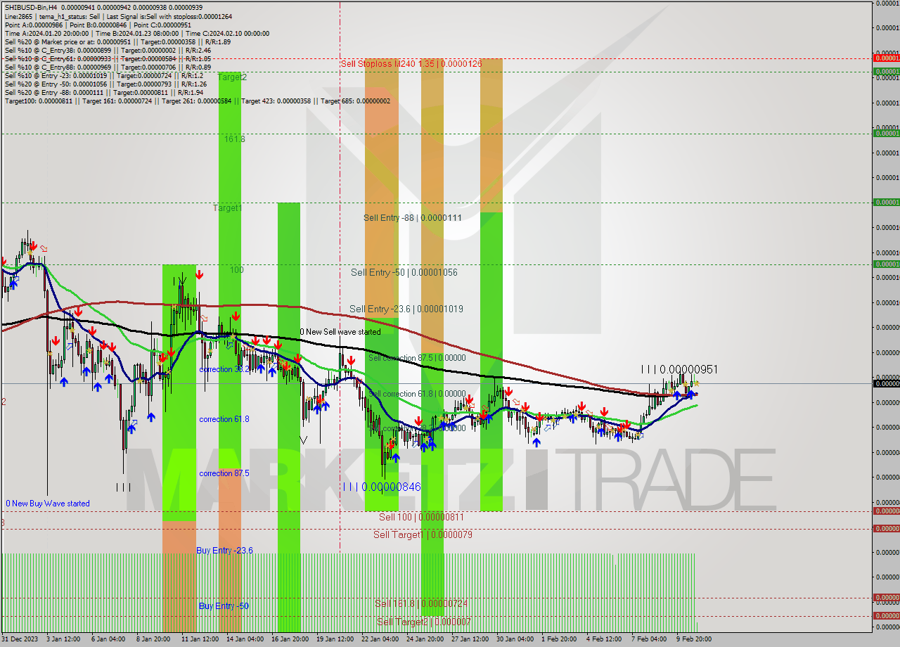 SHIBUSD-Bin MultiTimeframe analysis at date 2024.02.11 02:18
