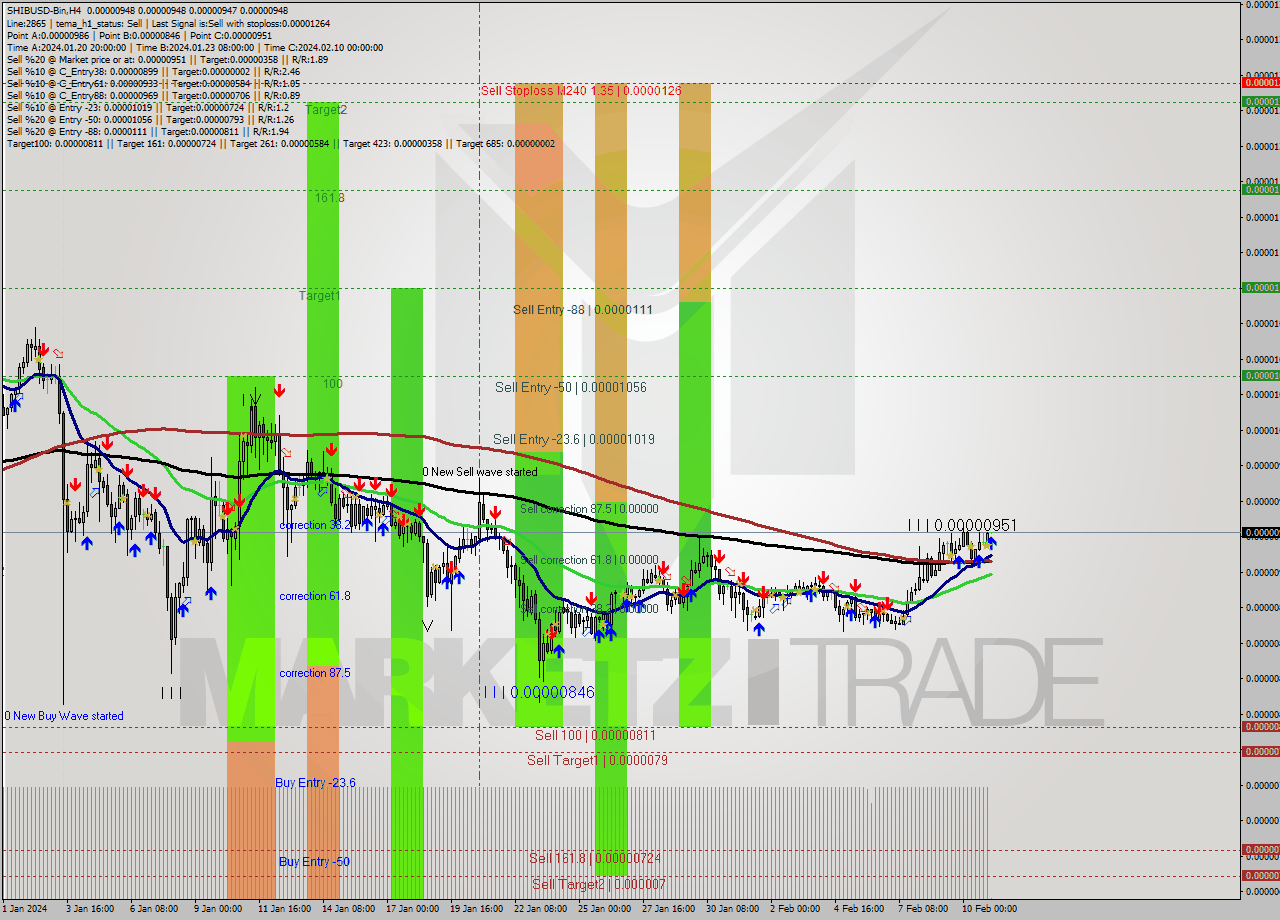 SHIBUSD-Bin MultiTimeframe analysis at date 2024.02.11 06:00