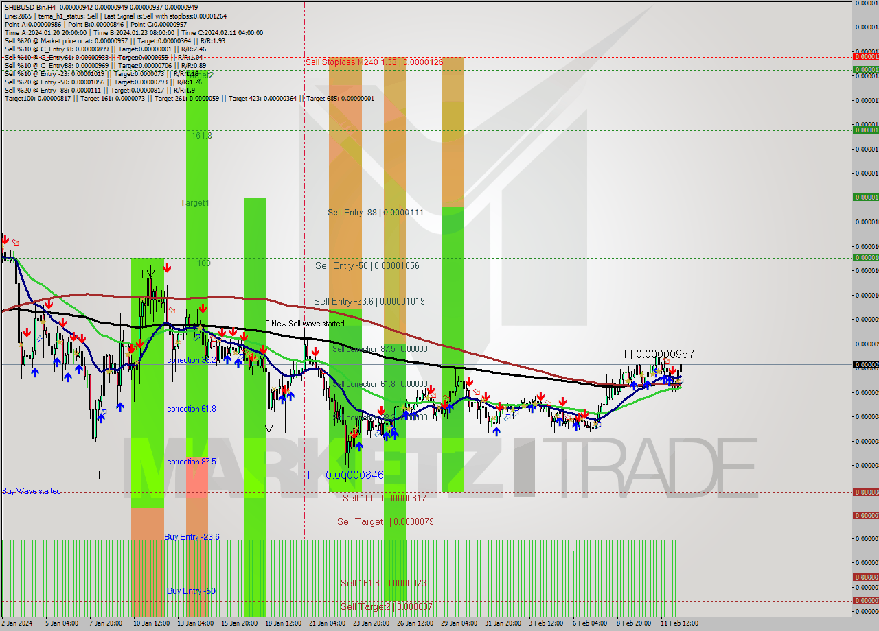 SHIBUSD-Bin MultiTimeframe analysis at date 2024.02.12 19:13