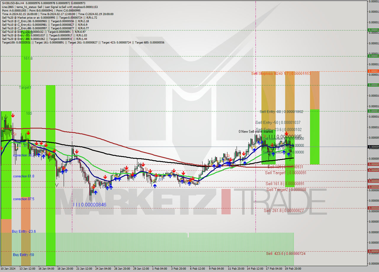 SHIBUSD-Bin MultiTimeframe analysis at date 2024.02.21 03:46