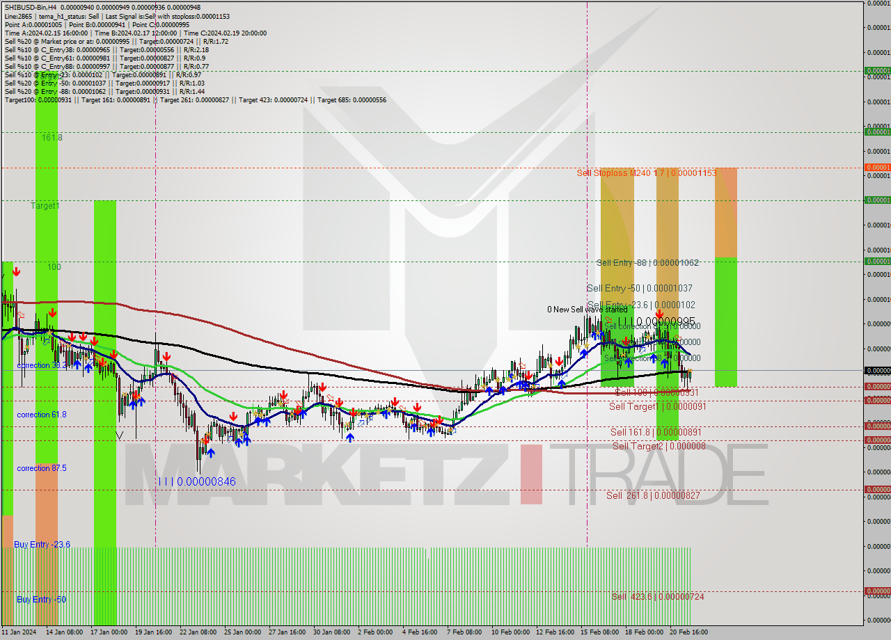 SHIBUSD-Bin MultiTimeframe analysis at date 2024.02.21 23:53