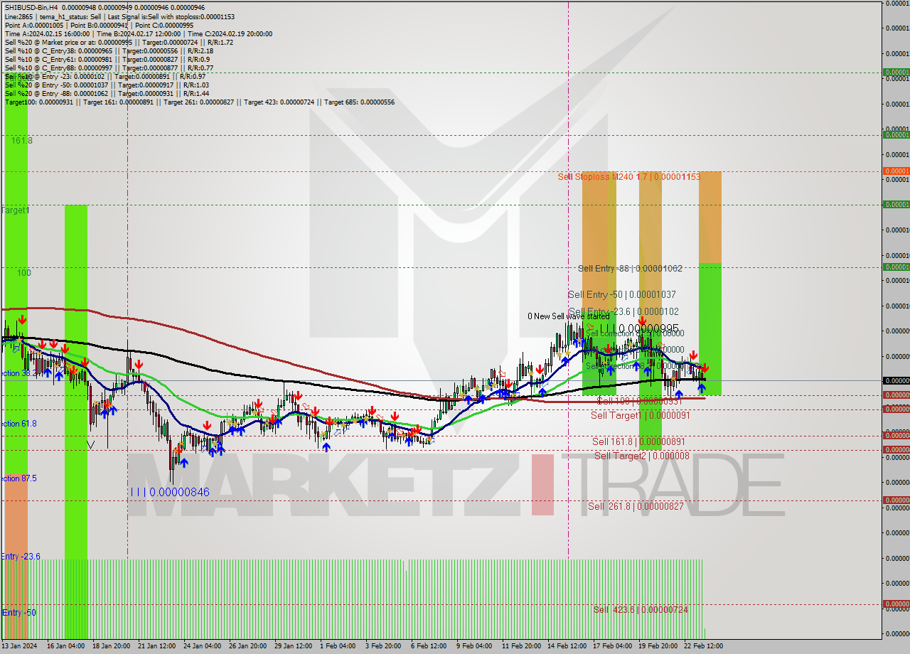 SHIBUSD-Bin MultiTimeframe analysis at date 2024.02.23 18:01