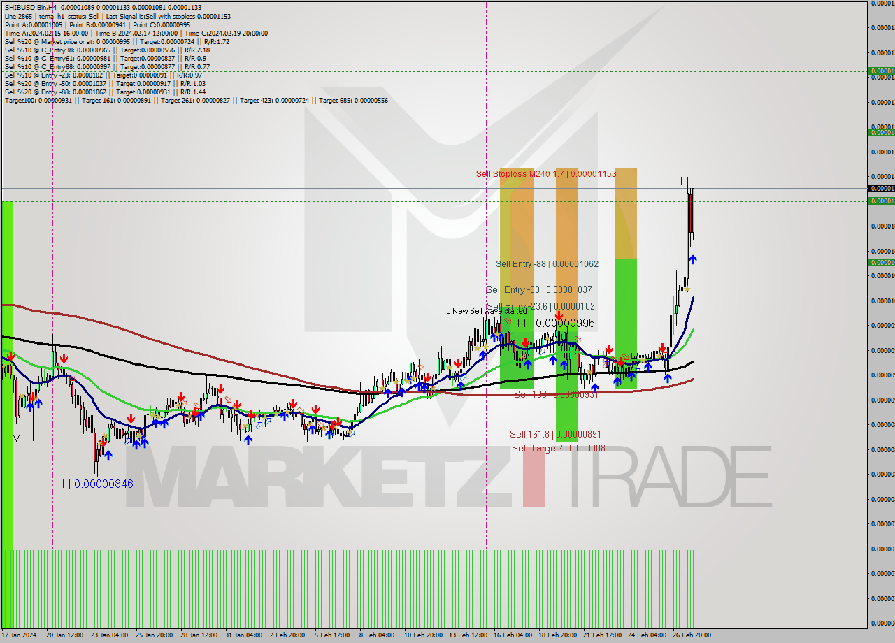 SHIBUSD-Bin MultiTimeframe analysis at date 2024.02.28 03:00