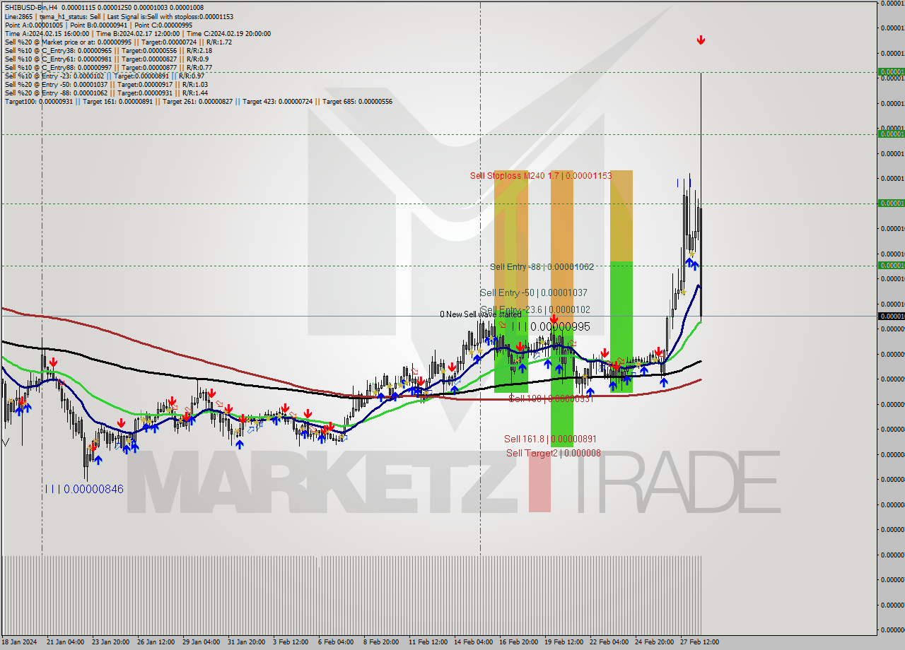 SHIBUSD-Bin MultiTimeframe analysis at date 2024.02.28 19:32