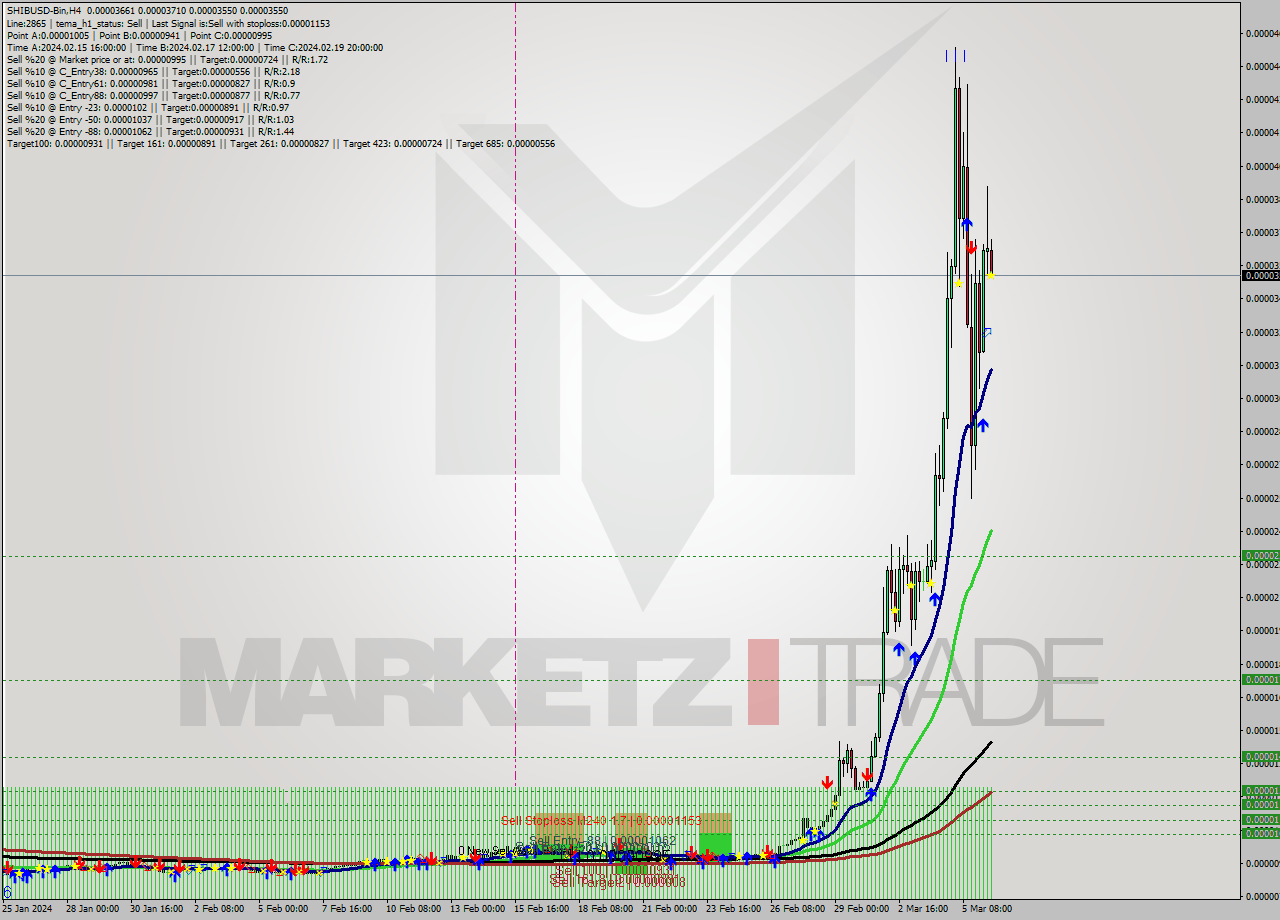 SHIBUSD-Bin MultiTimeframe analysis at date 2024.03.06 14:23