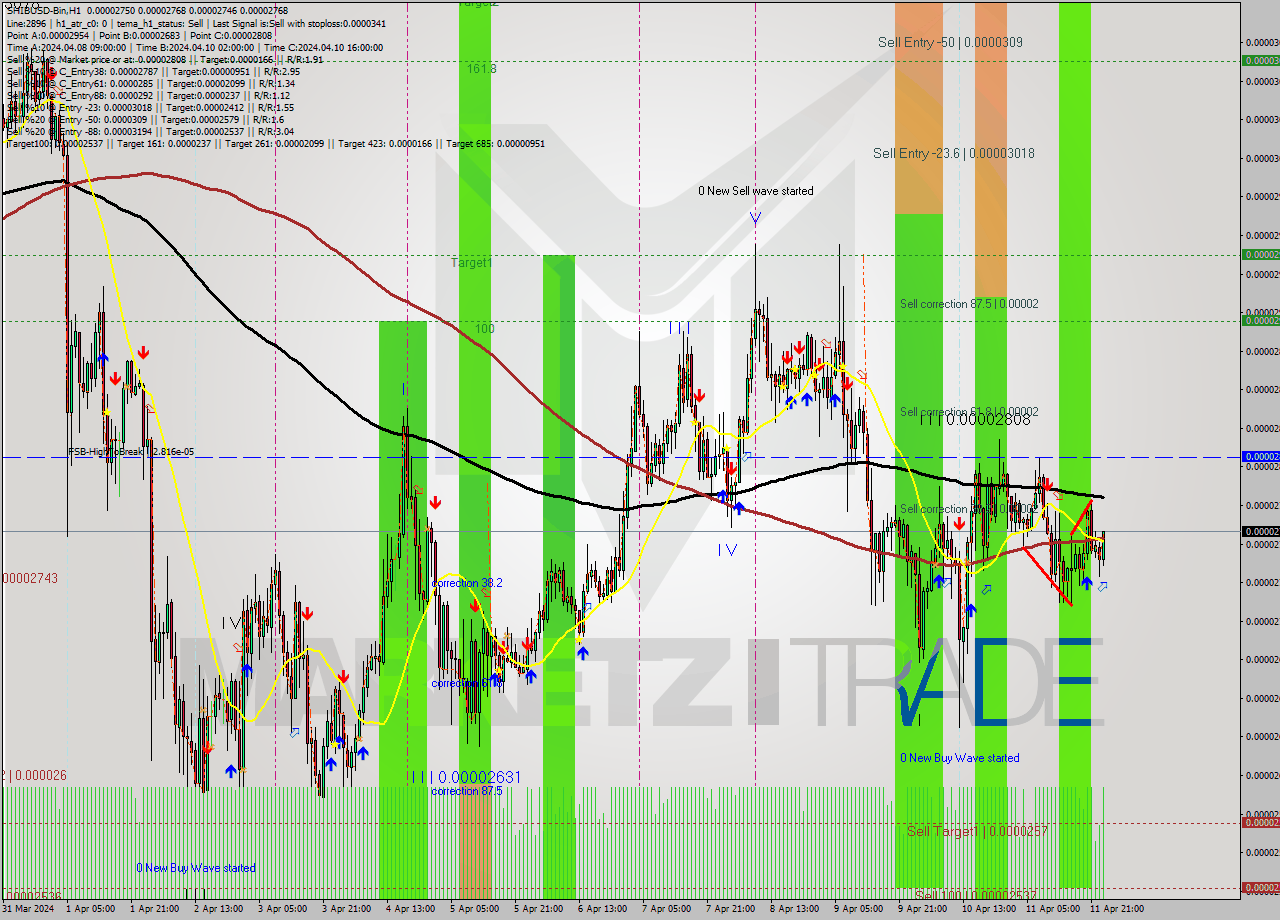 SHIBUSD-Bin MultiTimeframe analysis at date 2024.04.12 03:52