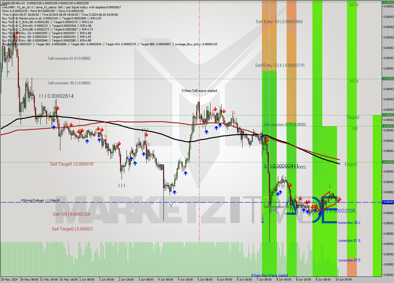 SHIBUSD-Bin MultiTimeframe analysis at date 2024.06.10 06:00