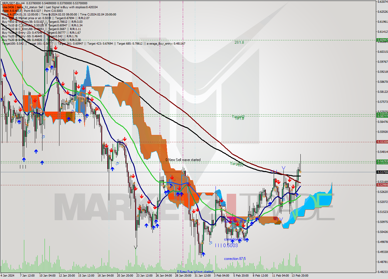 XRPUSDT-Bin MultiTimeframe analysis at date 2024.02.15 03:34